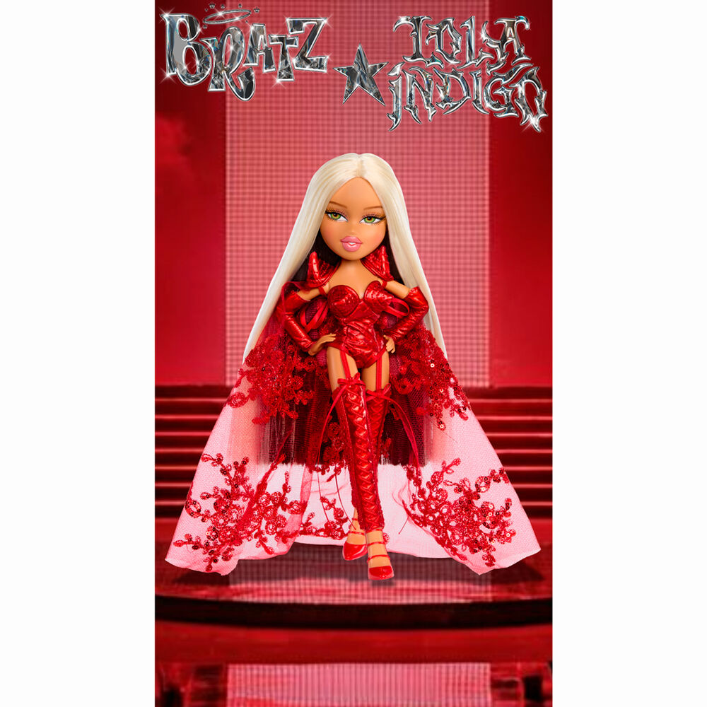 Muñeca Lola Índigo Bratz de MGA con estilismo rojo y capa decorada - 26