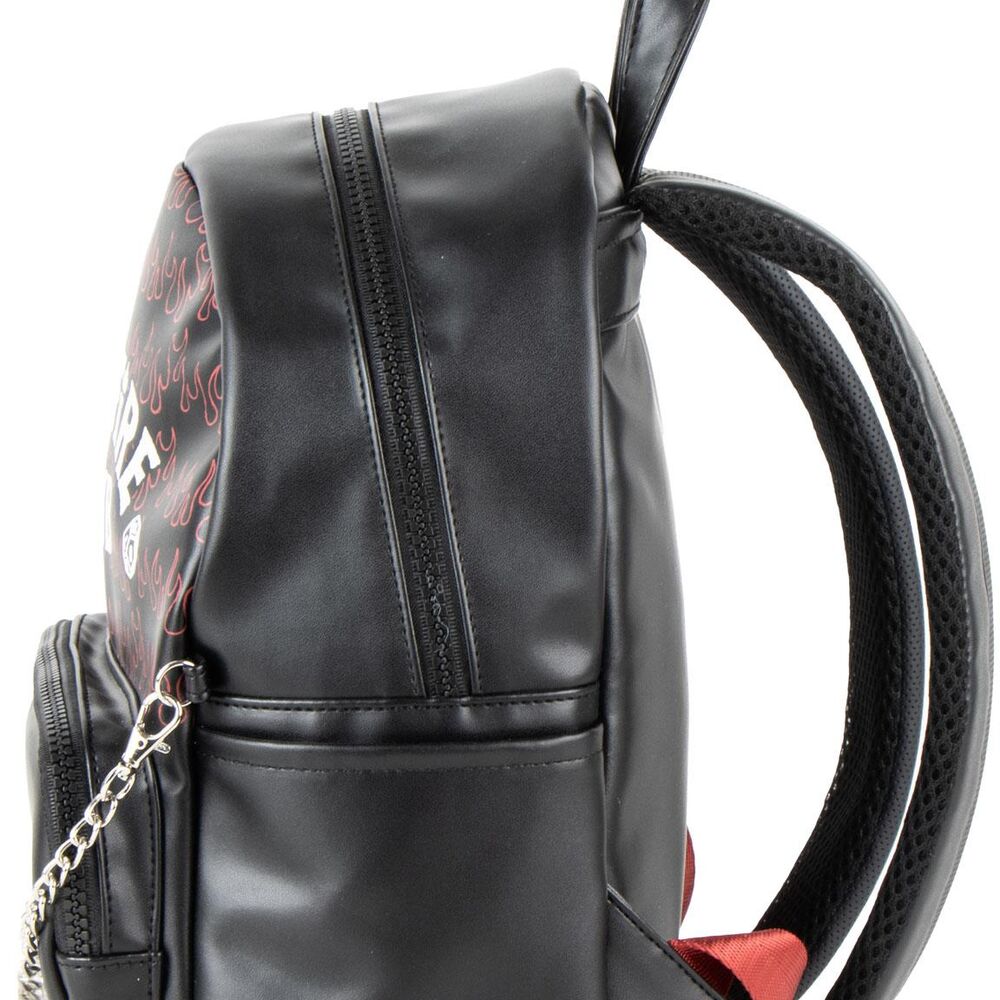 Mochila negra Stranger Things Hellfire Club con llamas y demonio - 6