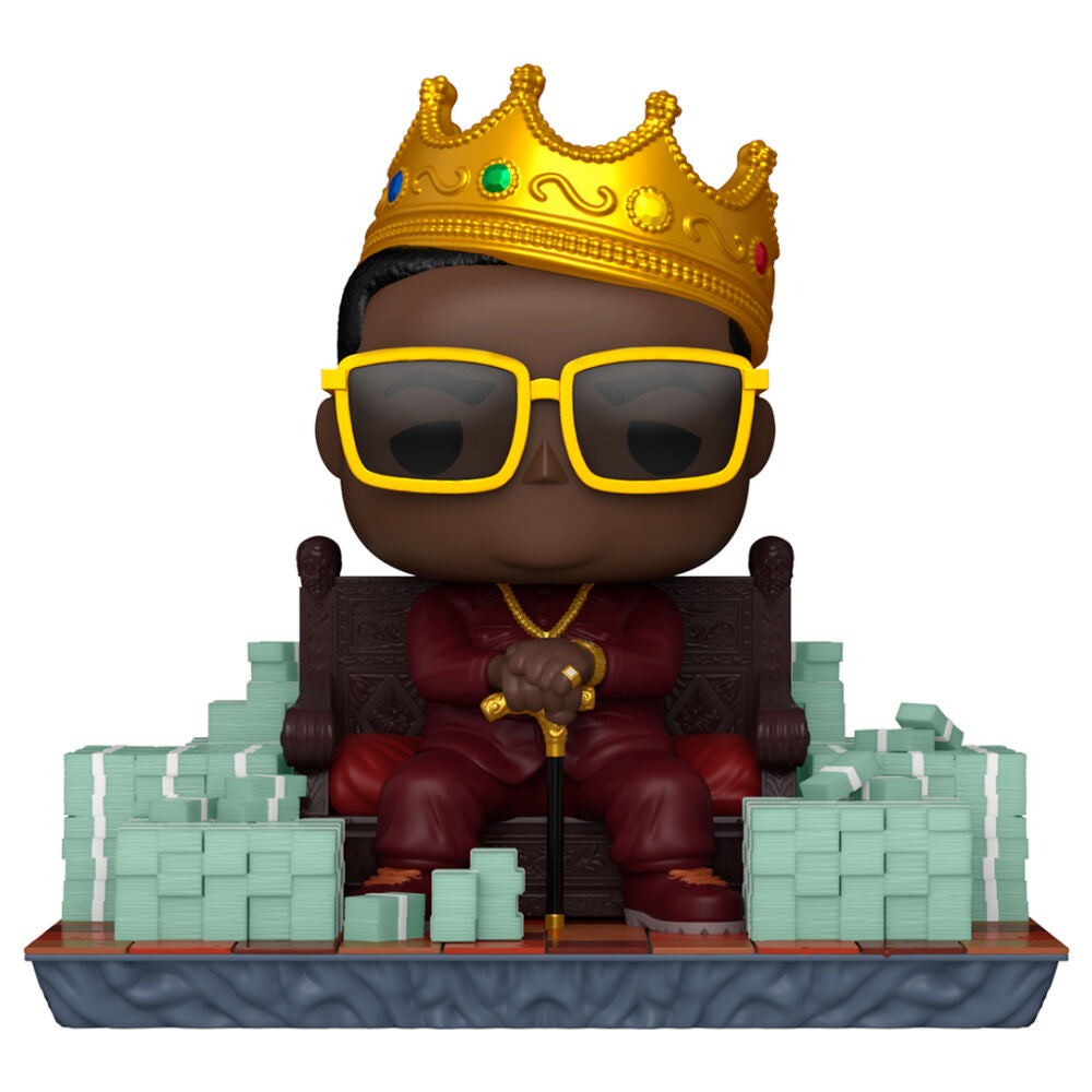 Figura FUNKO POP Deluxe de Notorious B.I.G. con corona y gafas naranjas - 2