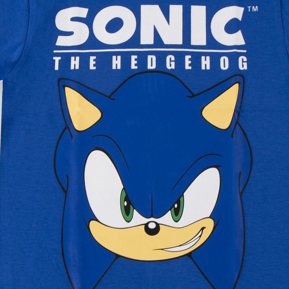 Camiseta infantil azul de Sonic the Hedgehog con estampado frontal - 3