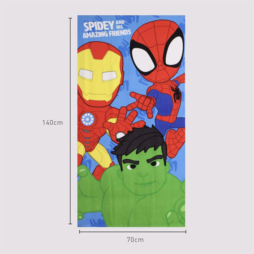 Toalla Spidey Marvel con Iron Man y Hulk - 3