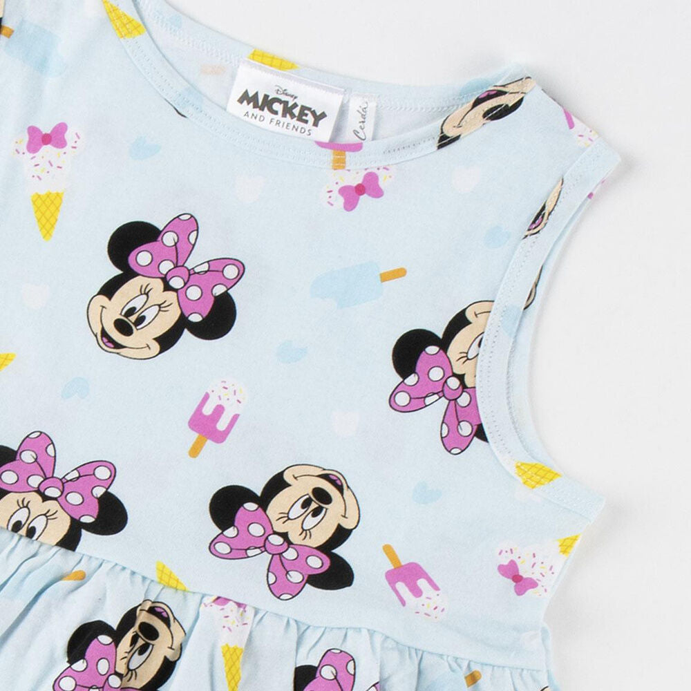 Vestido infantil azul claro de Minnie Disney con falda acampanada - 4