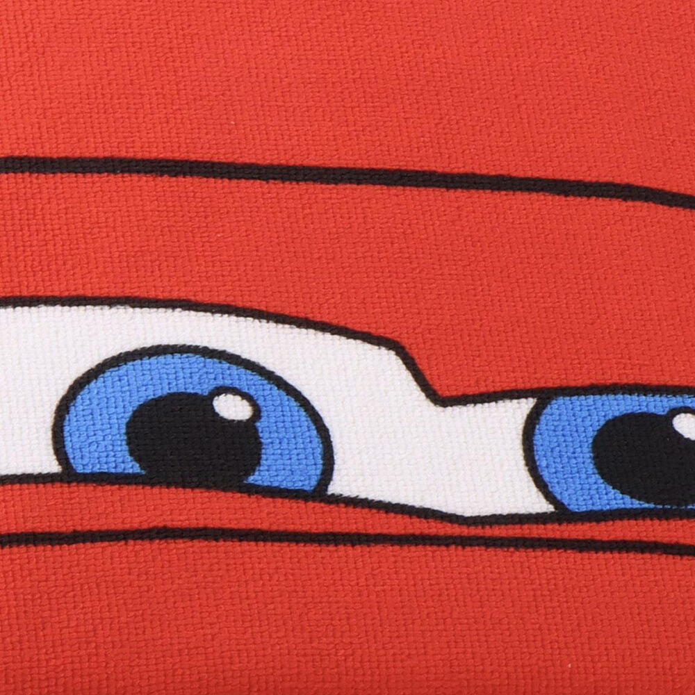 Poncho toalla rojo de Cars Disney con capucha y diseño de Lightning McQueen - 3