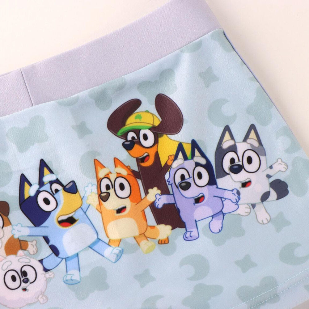 Bañador bóxer infantil Bluey azul claro con Bluey y Bingo - 4