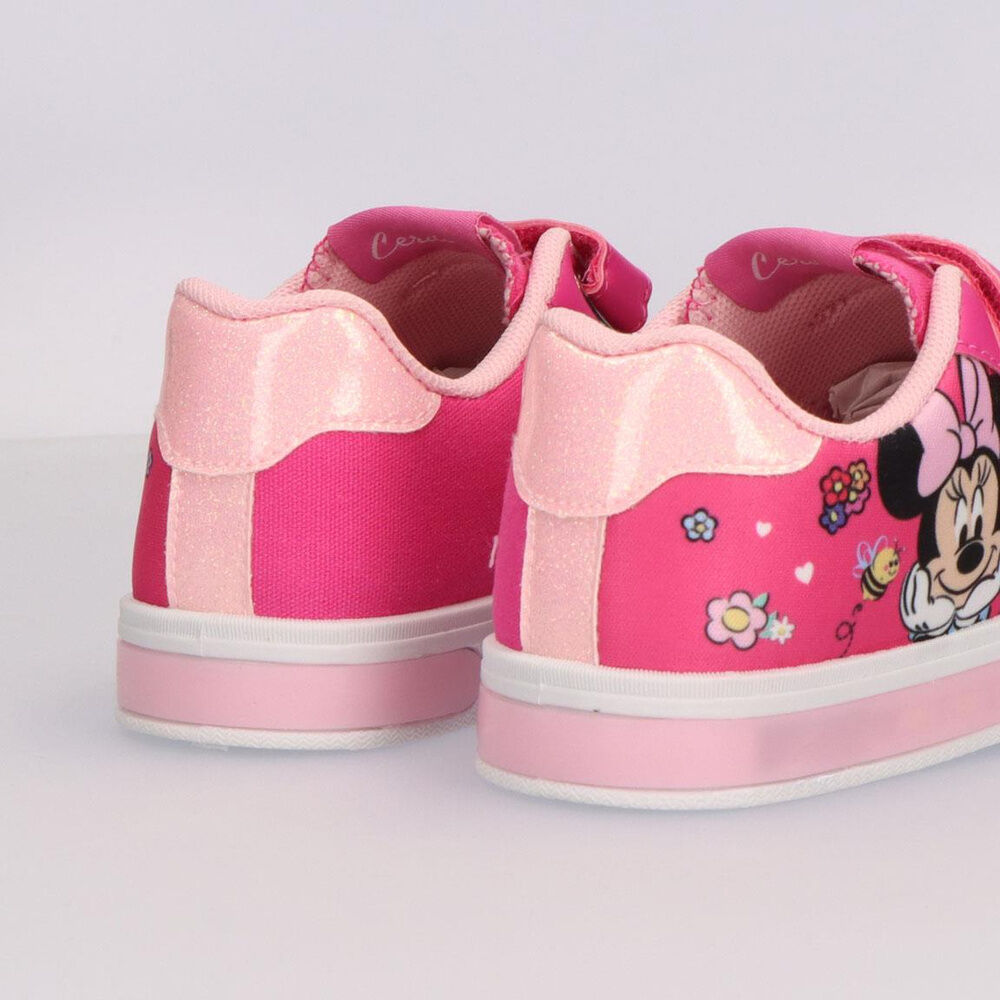 Zapatillas rosas de loneta Minnie Disney con luces - 5