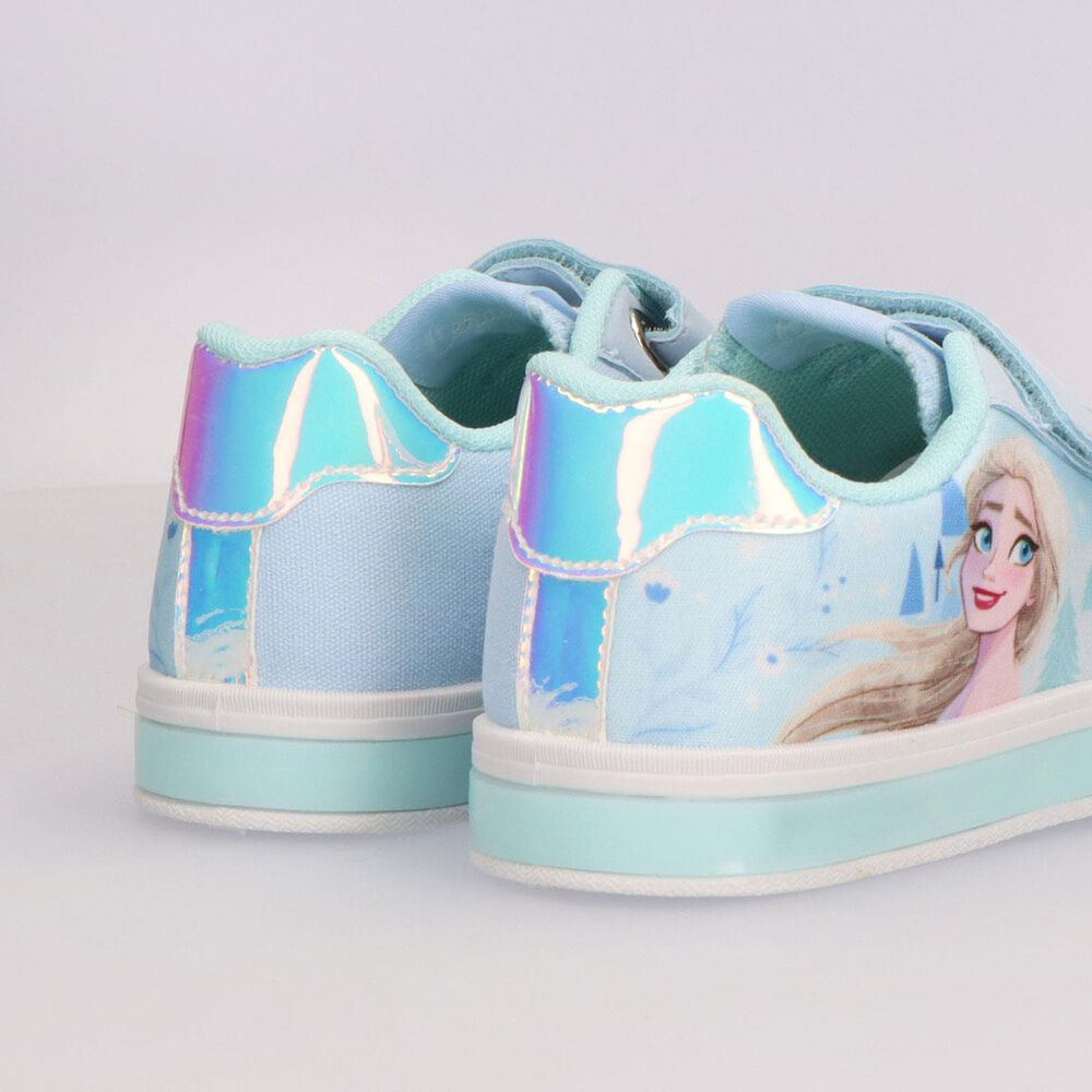 Zapatilla de loneta Frozen Disney azul claro con Elsa y luces - 5