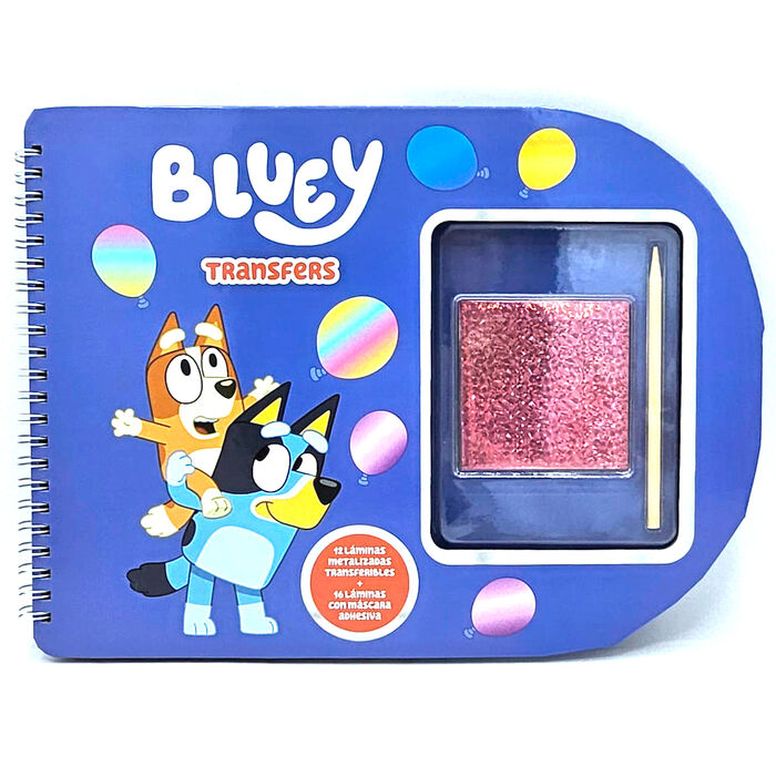 Libreta Transfers Bluey con rascador y láminas metalizadas
