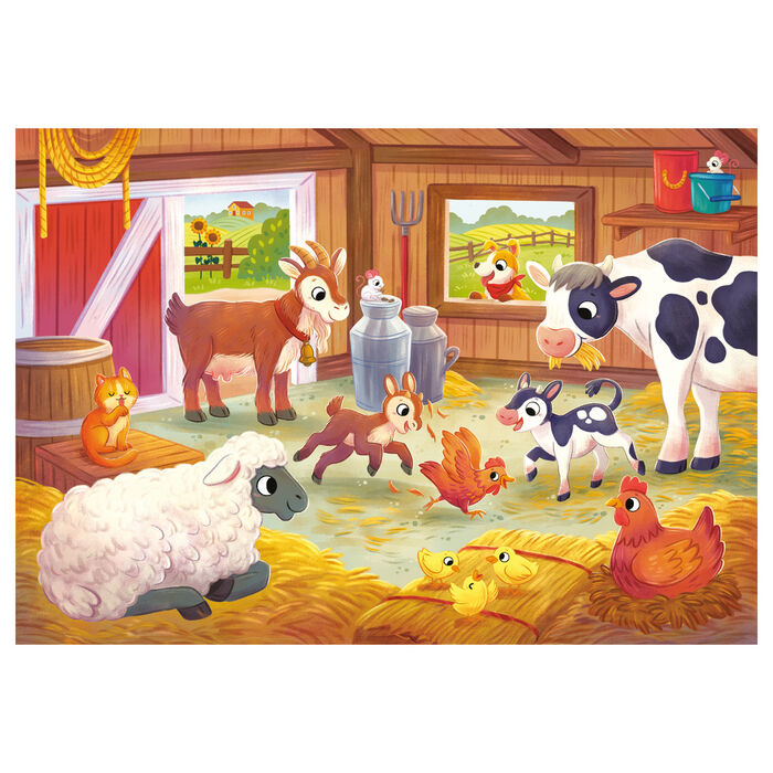 Caja del puzzle Clementoni Granja con dos puzzles de 20 piezas - 2