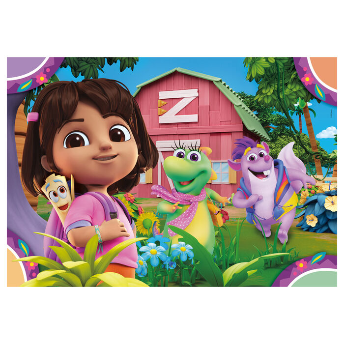 Puzzle Clementoni de Dora la Exploradora con dos escenas coloridas - 2