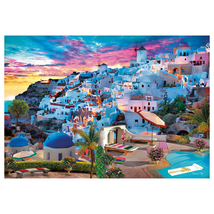 Puzzle Clementoni de 500 piezas con vista costera de Grecia - 2