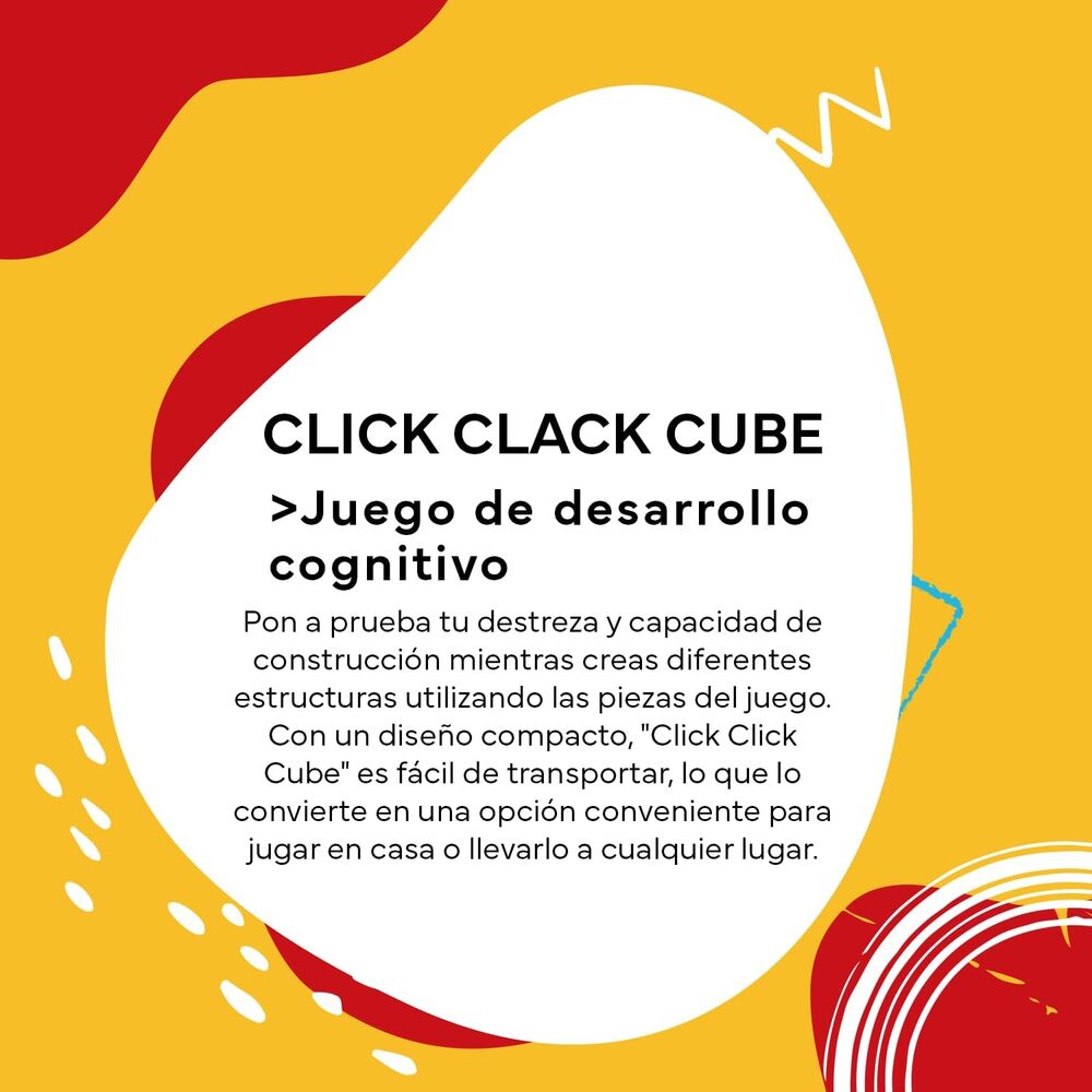 Caja del juego CAYRO Click Clack Cube con 7 piezas y 108 retos - 3