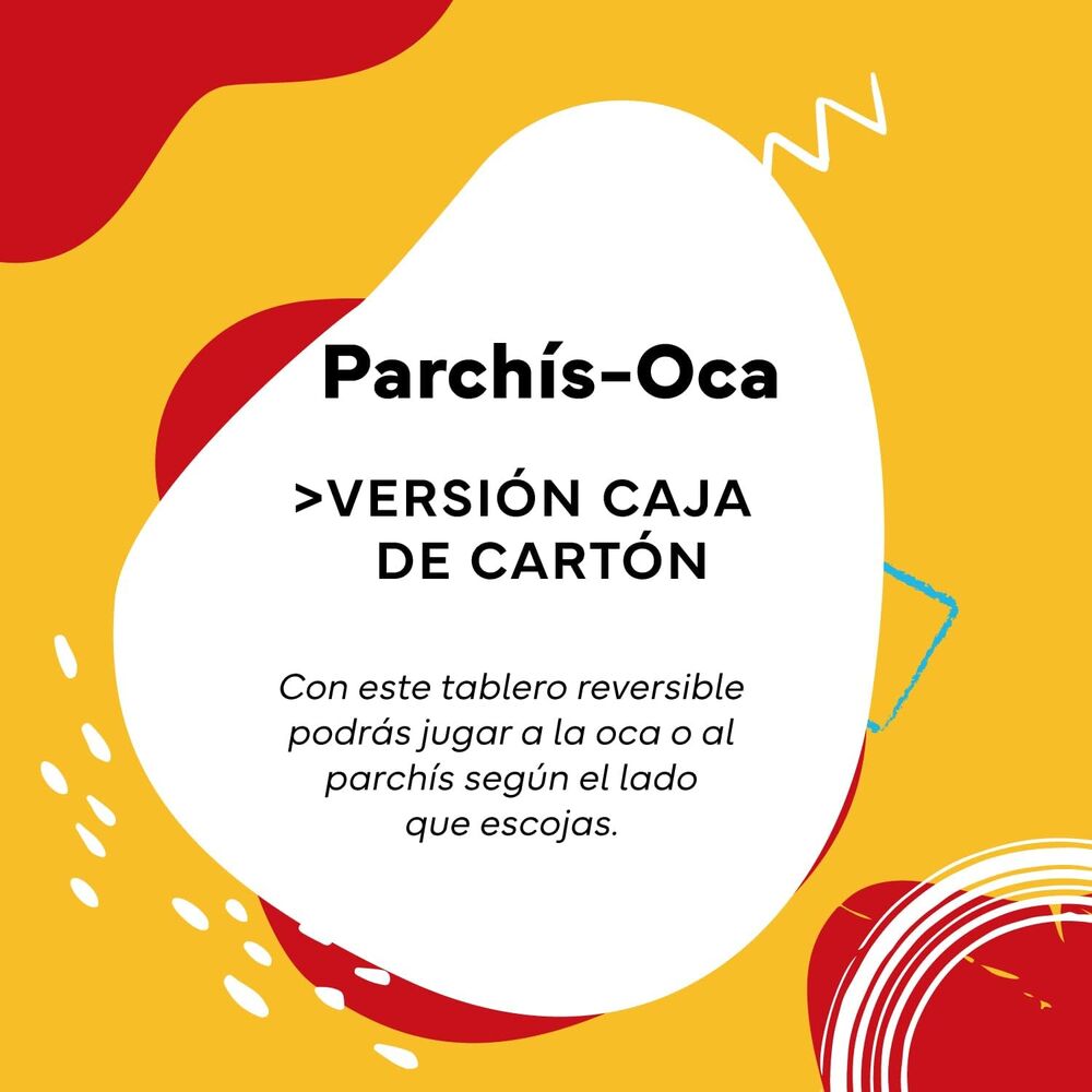 Juego de Parchís y Oca CAYRO 2 en 1 con tablero de madera y accesorios - 5