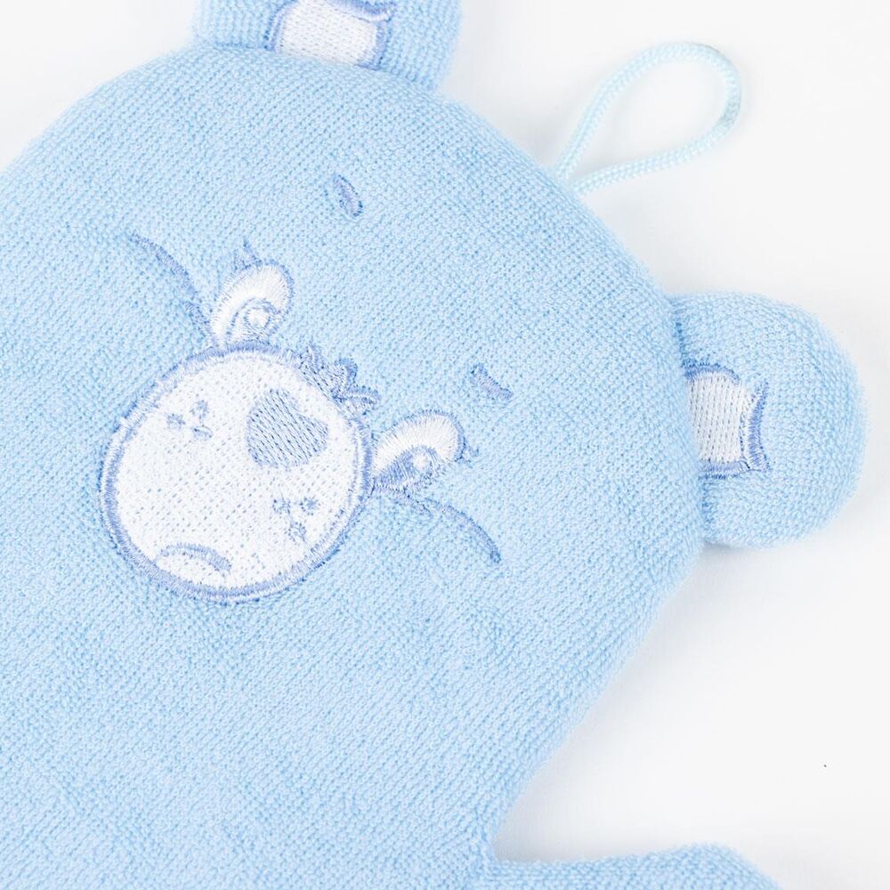 Guante de baño azul con diseño de Osos Amorosos - 5