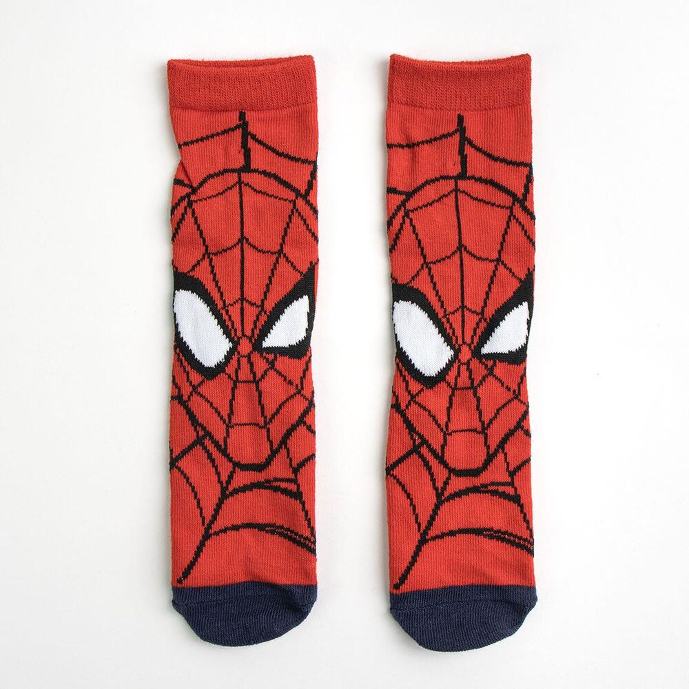 Set de tres pares de calcetines Spider-Man Marvel con diseños rojos y azules - 6
