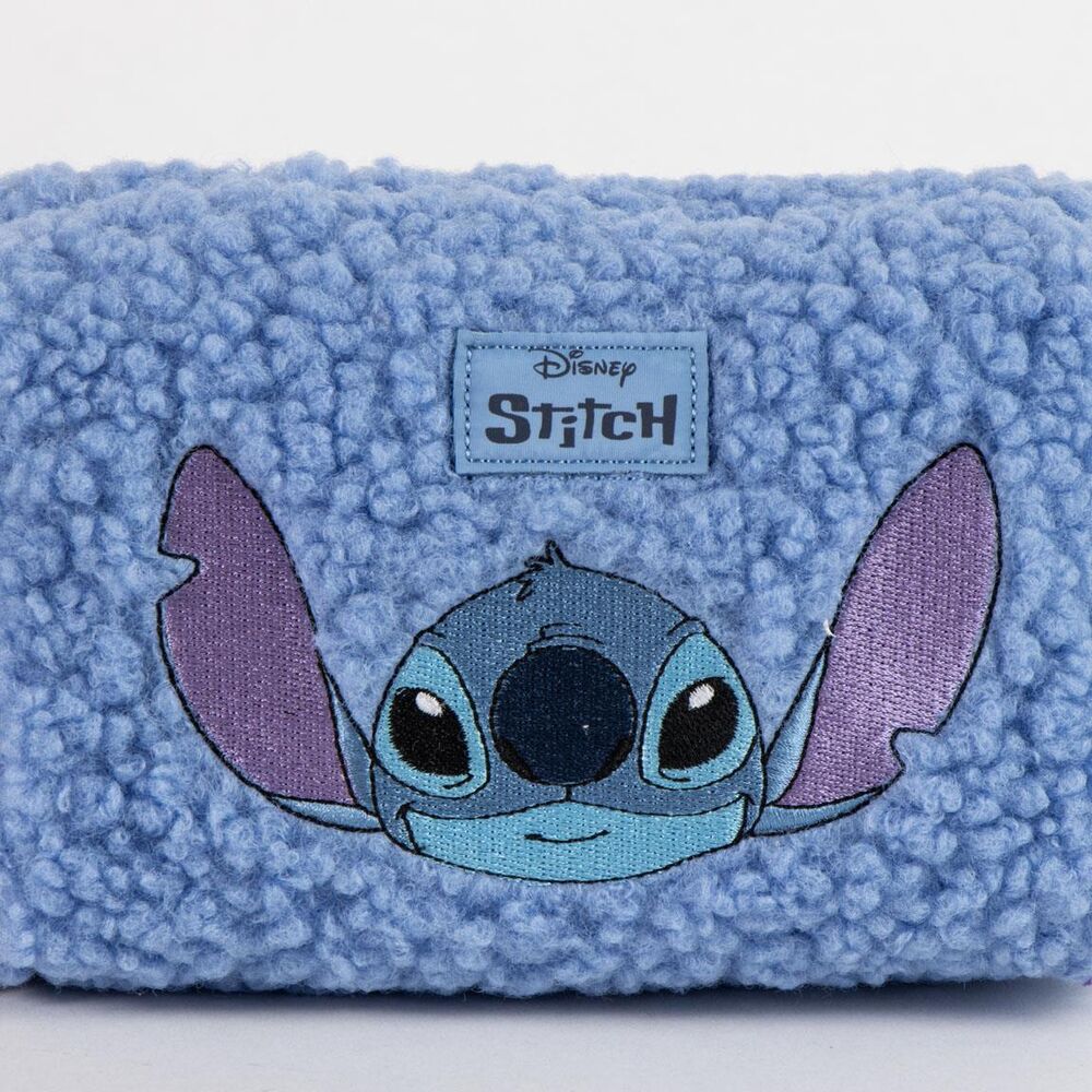 Neceser azul de Stitch Disney con textura suave y asa lateral - 4