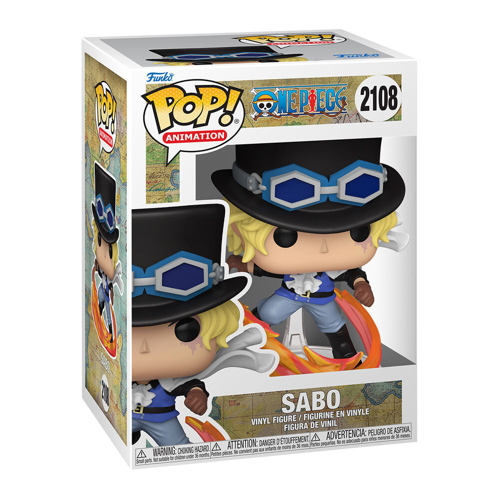 Figura Funko POP! de Sabo de One Piece con gafas y llamas - 2
