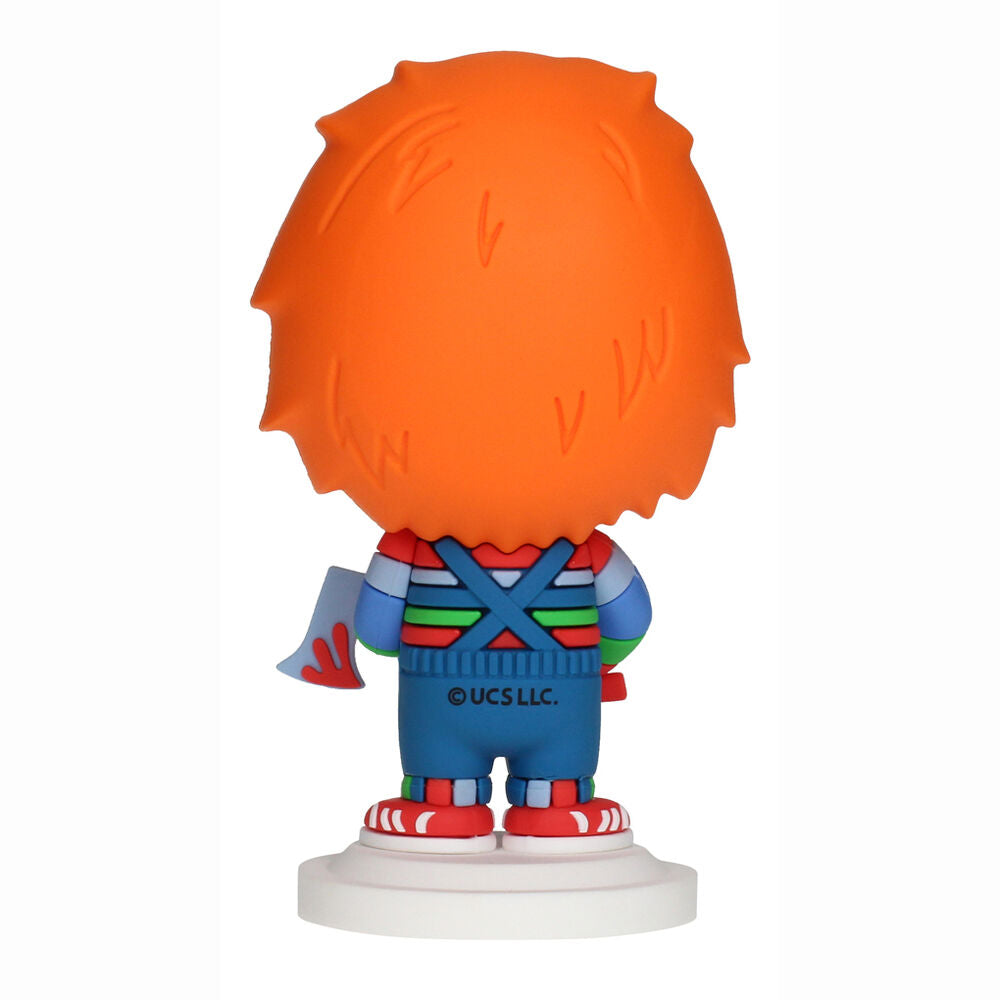 Figura Pokis de Chucky de goma con hacha y base blanca - 4