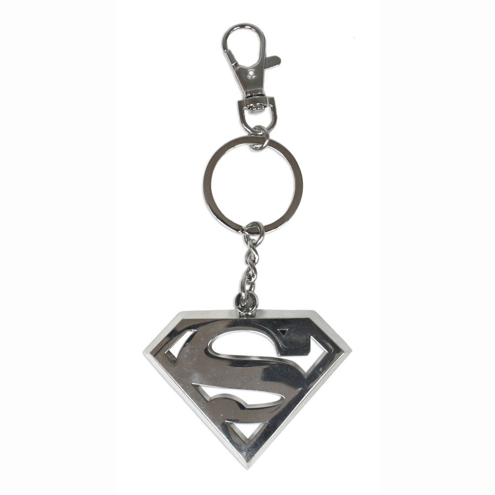 Llavero plateado con el logo de Superman DC Comics