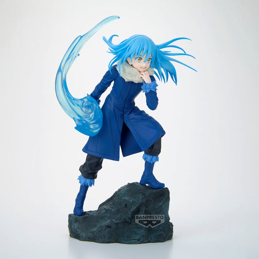 Figura de Rimuru Tempest con efecto azul translúcido y base rocosa - 3