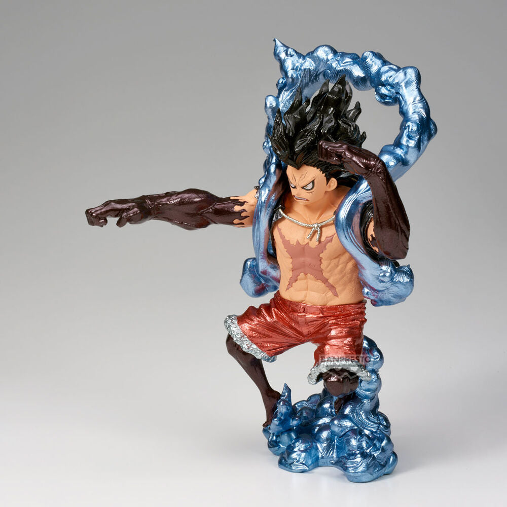Figura de Monkey D. Luffy Gear 4 Snakeman de One Piece con efecto azul - 4