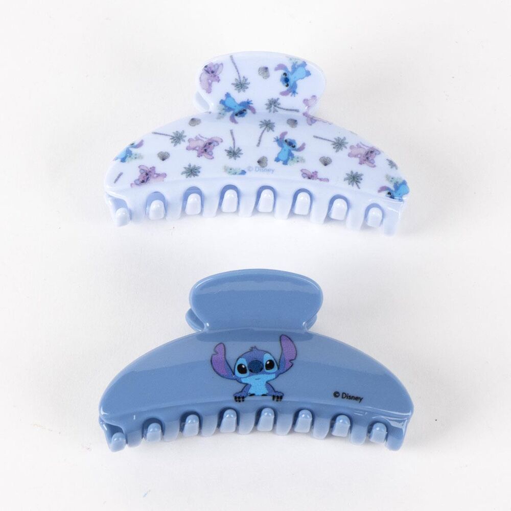 Blíster con dos pinzas de pelo Disney Stitch, una azul y otra estampada - 2