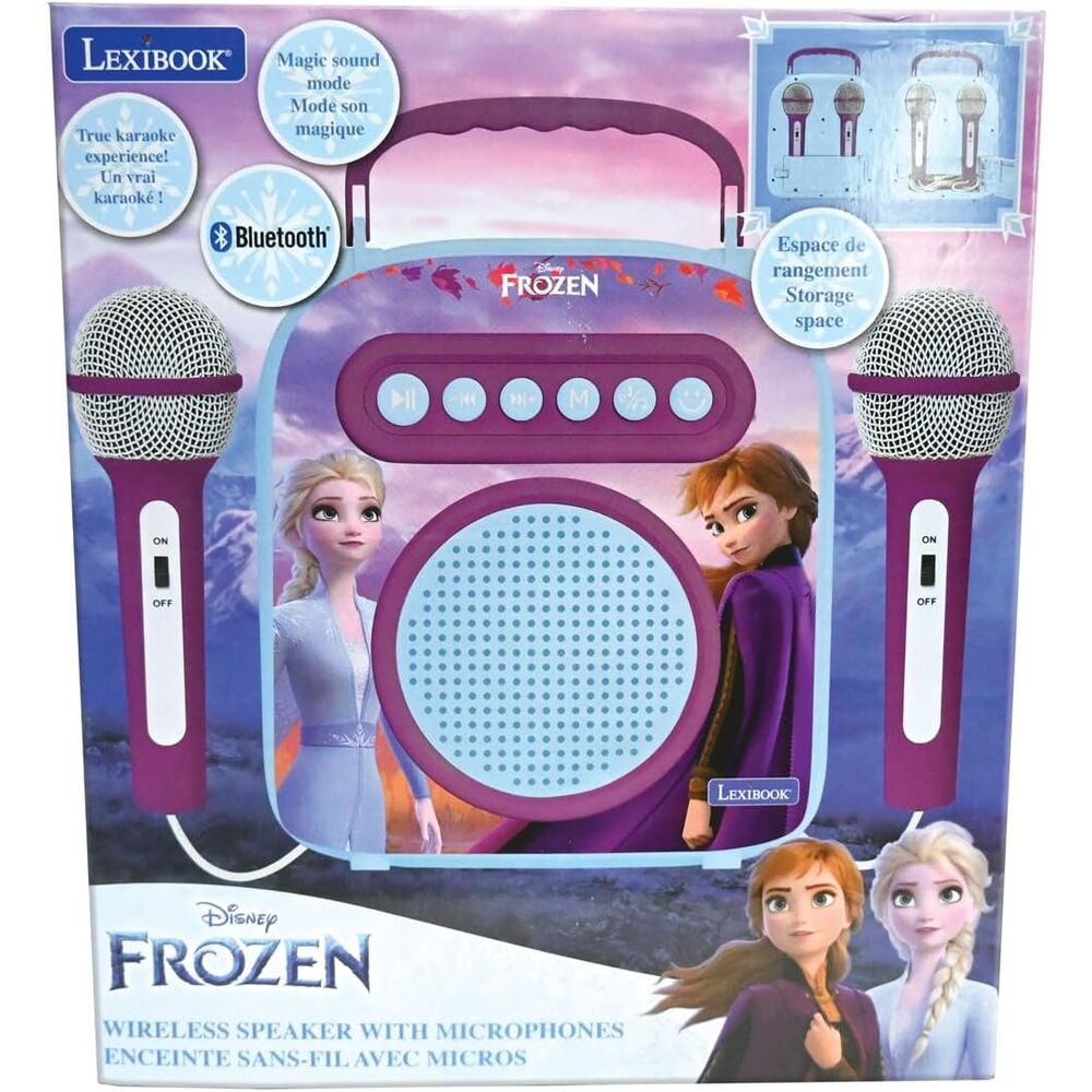 Maleta karaoke LEXIBOOK Disney Frozen con dos micrófonos - 4