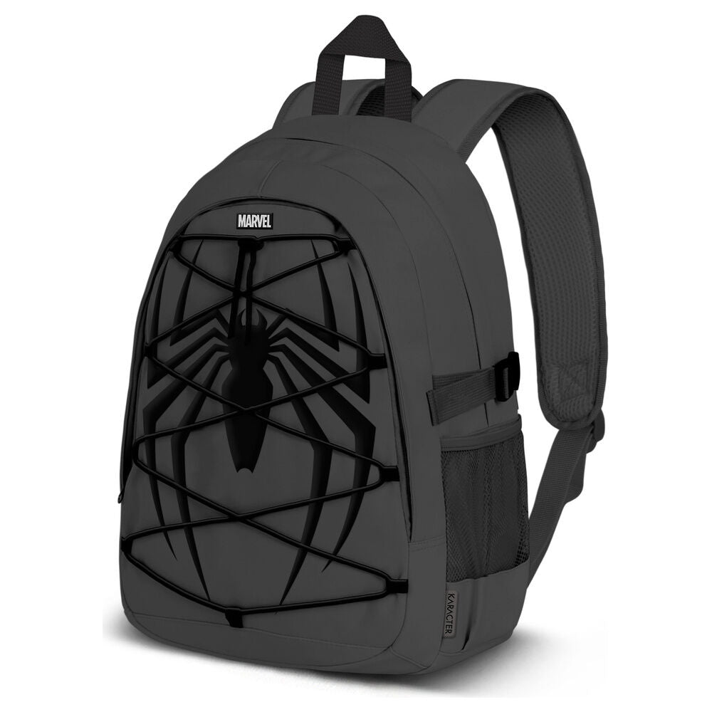 Mochila negra de Spider-Man Marvel con emblema de araña