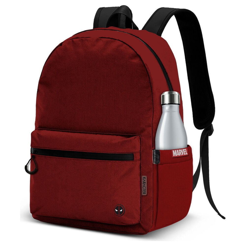 Mochila roja de Deadpool Marvel con bolsillo para ordenador
