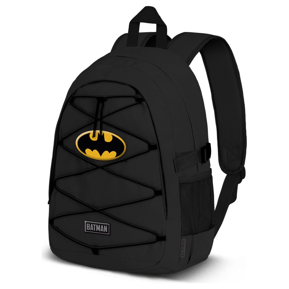 Mochila negra de Batman DC Comics con logotipo amarillo