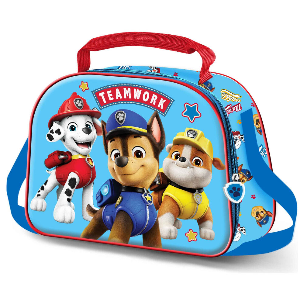 Bolsa portameriendas 3D azul de Paw Patrol con personajes