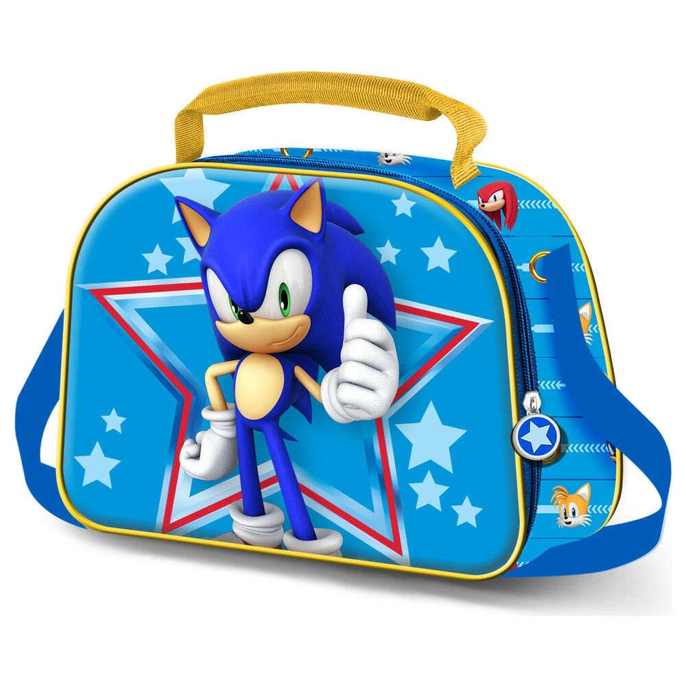 Bolsa portameriendas 3D azul de Sonic the Hedgehog