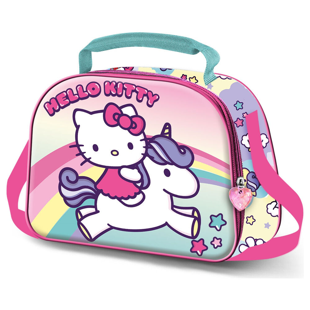 Bolsa portameriendas 3D de Hello Kitty con unicornio