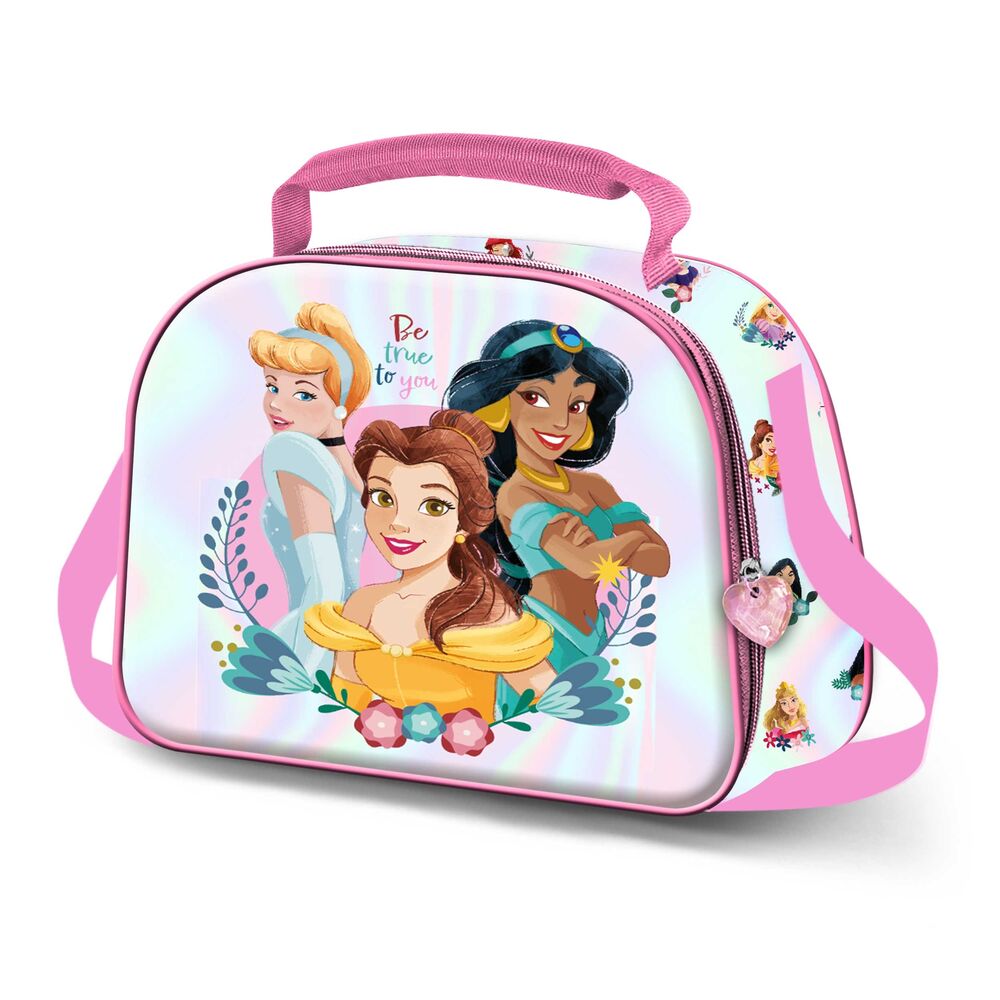 Bolsa portameriendas 3D rosa de Princesas Disney