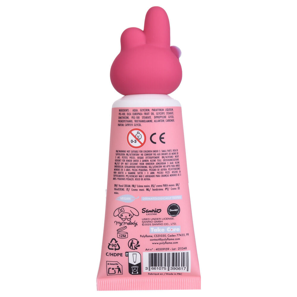Crema de manos My Melody de 40 ml con envase rosa y tapón decorativo - 5