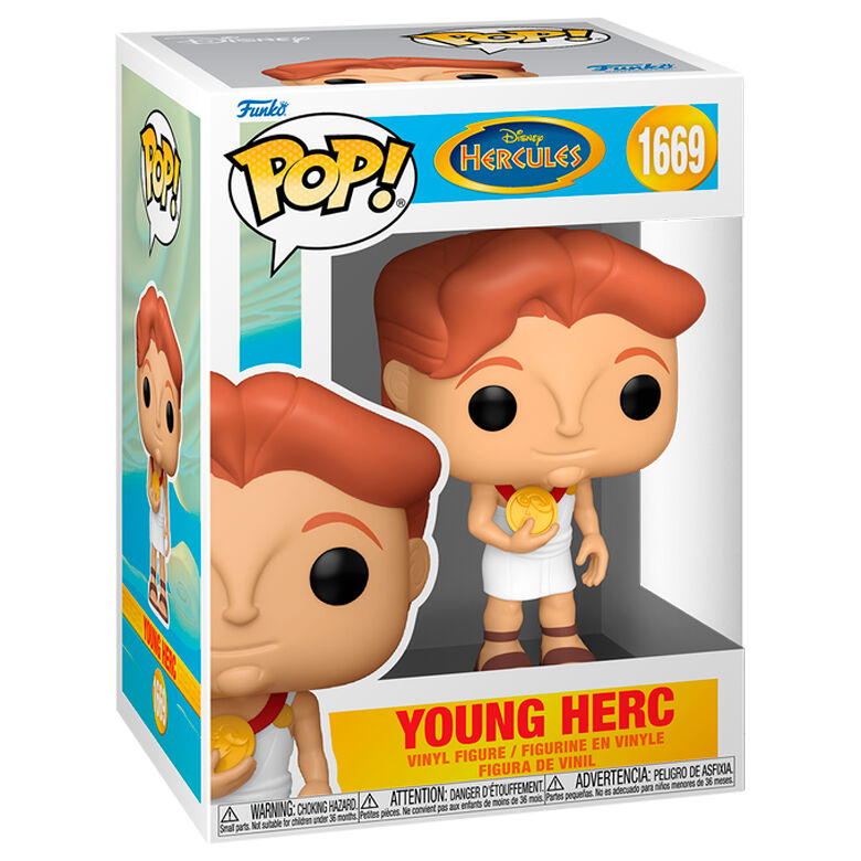 Figura Funko POP de Young Herc con túnica blanca y pieza dorada - 2