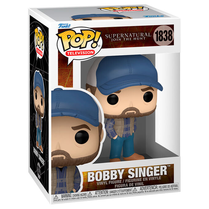 Figura Funko POP de Bobby Singer con gorra azul y barba - 2