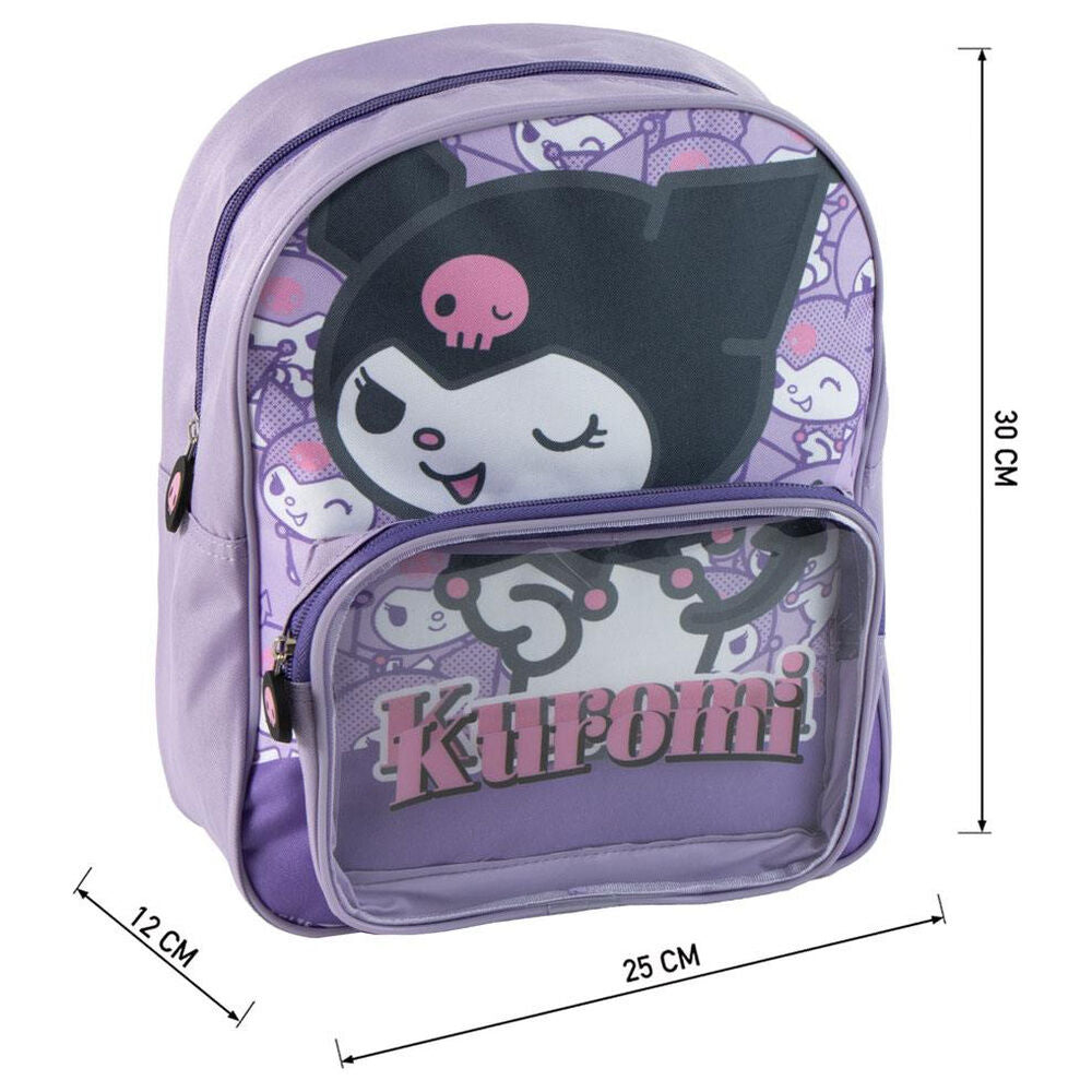 Mochila infantil lila de Kuromi Hello Kitty con bolsillo frontal - 5