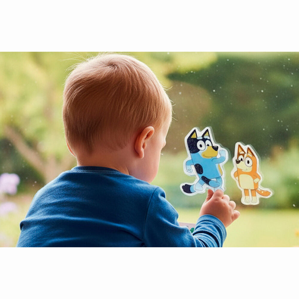 Lámina de pegatinas de gel para ventanas con personajes de Bluey - 3