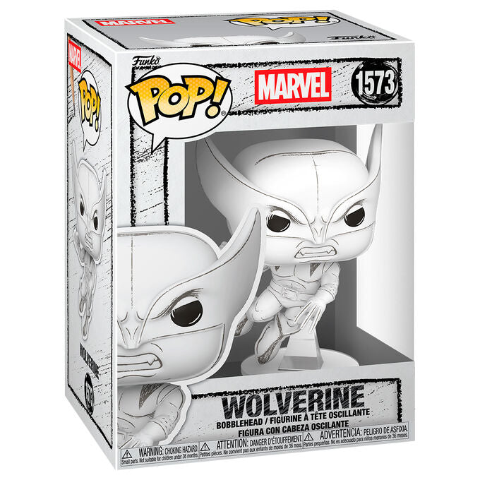 Figura Funko POP! de Lobezno Wolverine en vinilo blanco con garras extendidas - 2
