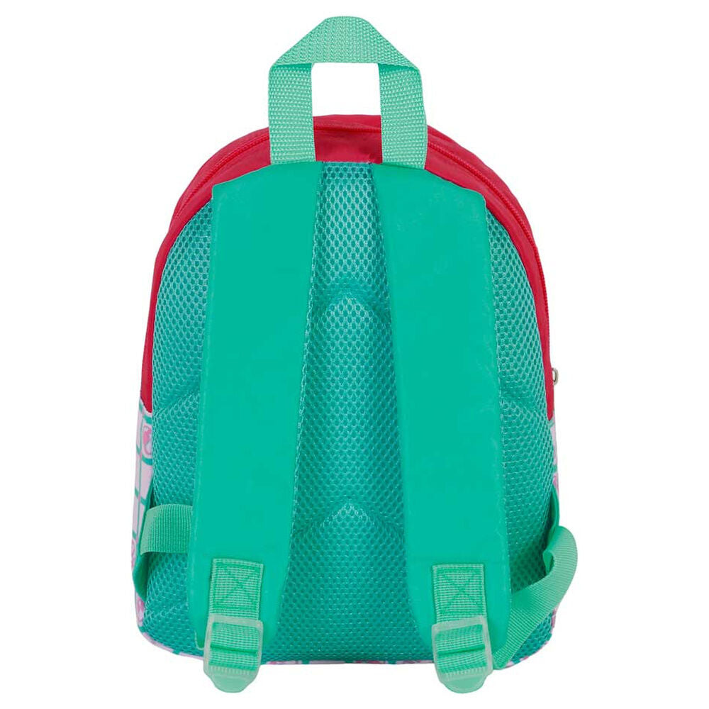 Mochila preescolar Barbie rosa y turquesa con bolsillo frontal - 3