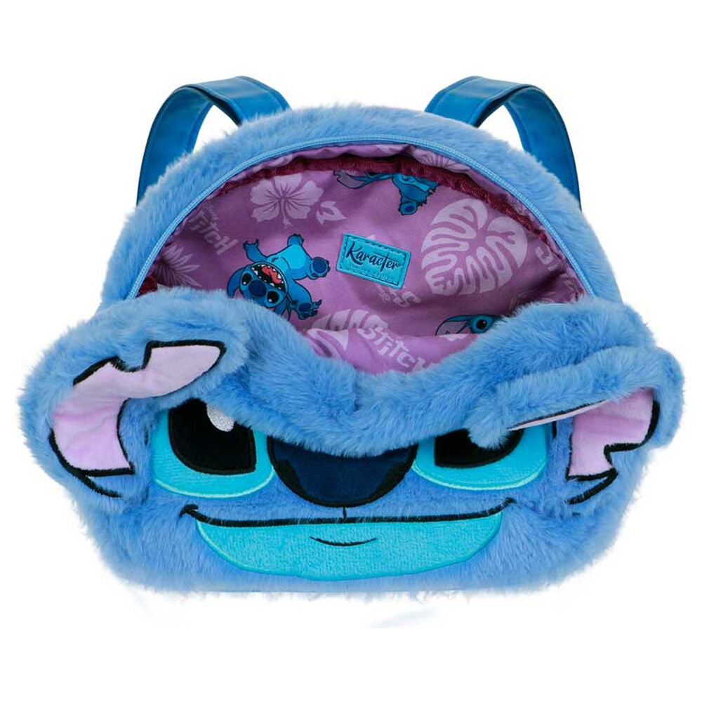 Mochila de peluche azul con el rostro de Stitch Disney - 4