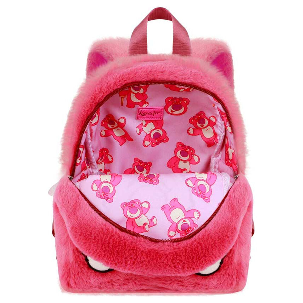 Mochila rosa de peluche de Lotso con una fresa - 4