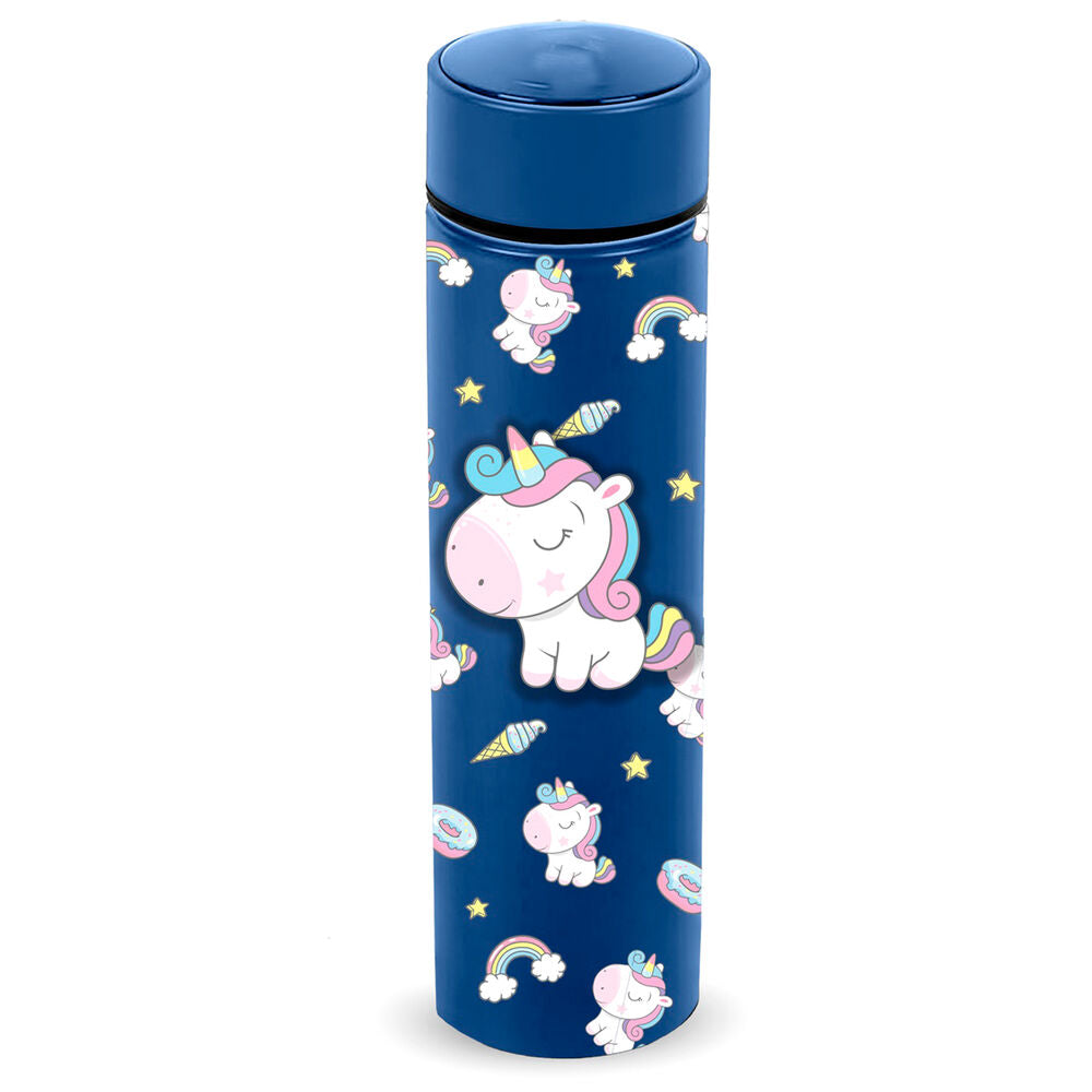 Botella termo azul Oh My Pop! Sweety de 500 ml con unicornios
