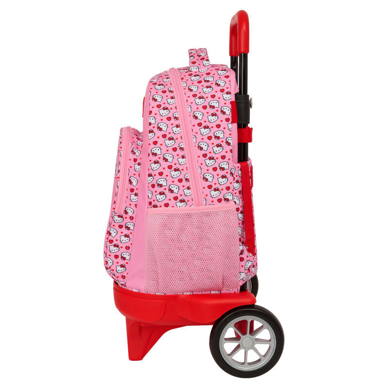 Trolley mochila rosa Hello Kitty SAFTA con ruedas - 3