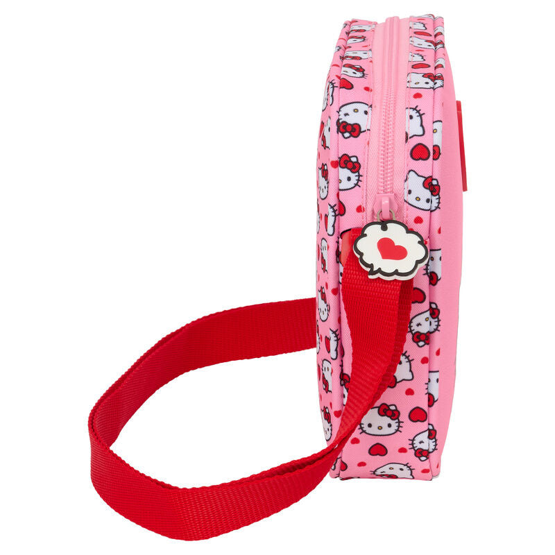 Bolso bandolera rosa de Hello Kitty con correa roja ajustable - 3