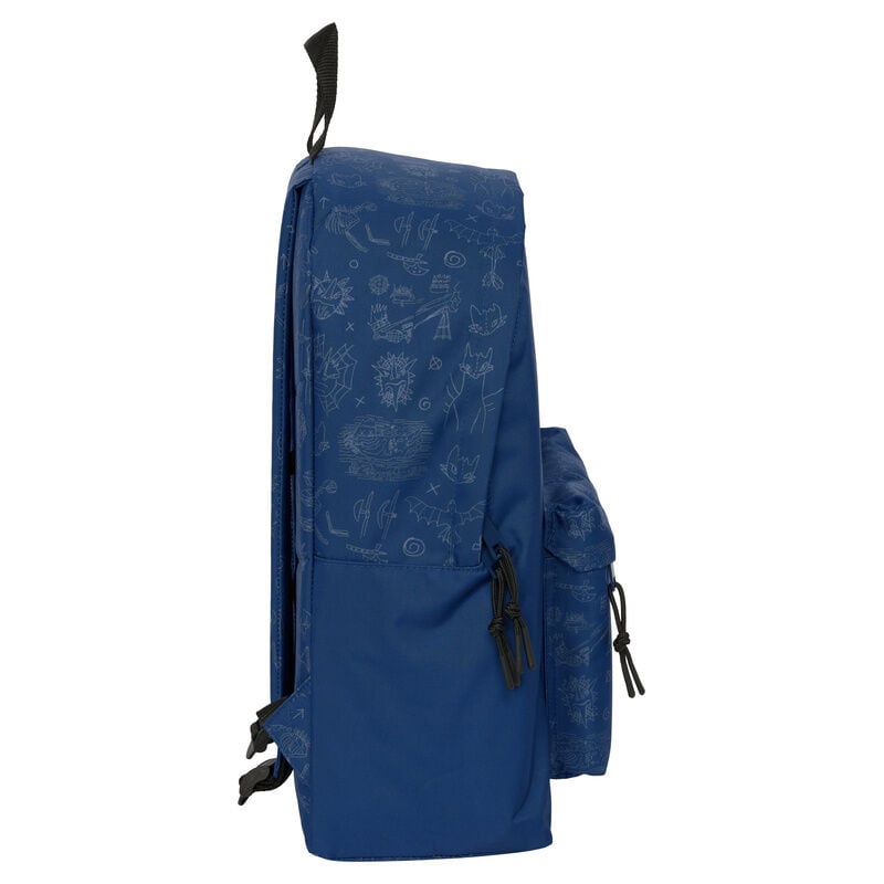 Mochila azul SAFTA de Cómo entrenar a tu dragón con ilustración de dragones - 3