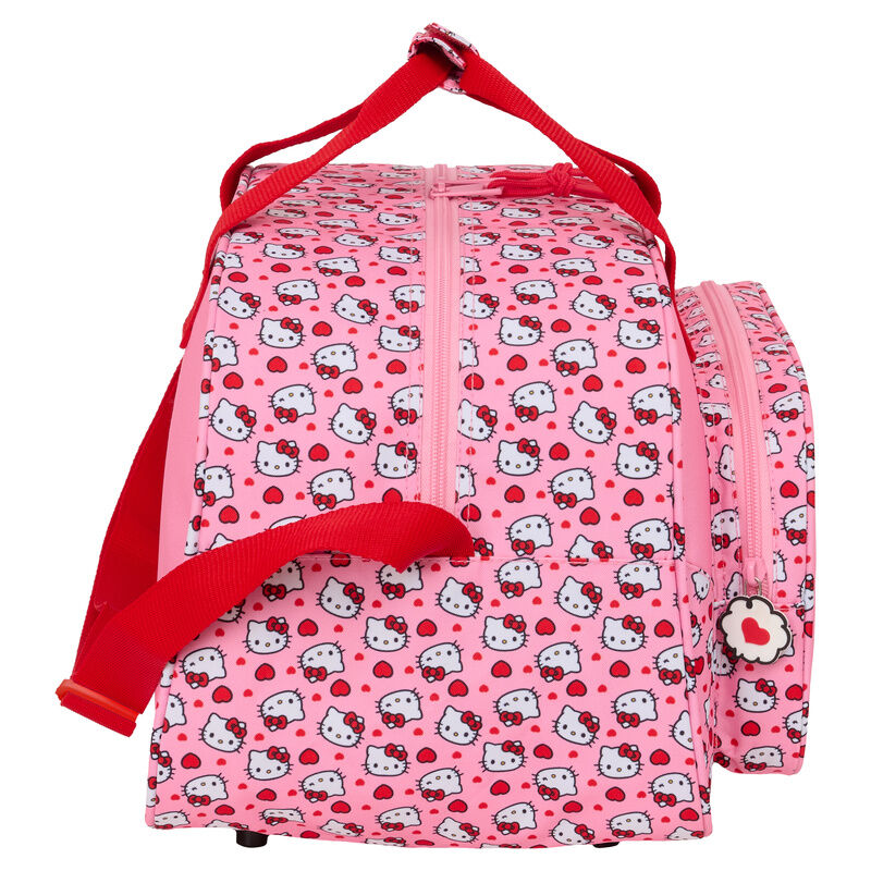 Bolsa de deporte rosa de Hello Kitty con bolsillo frontal y bandolera - 3