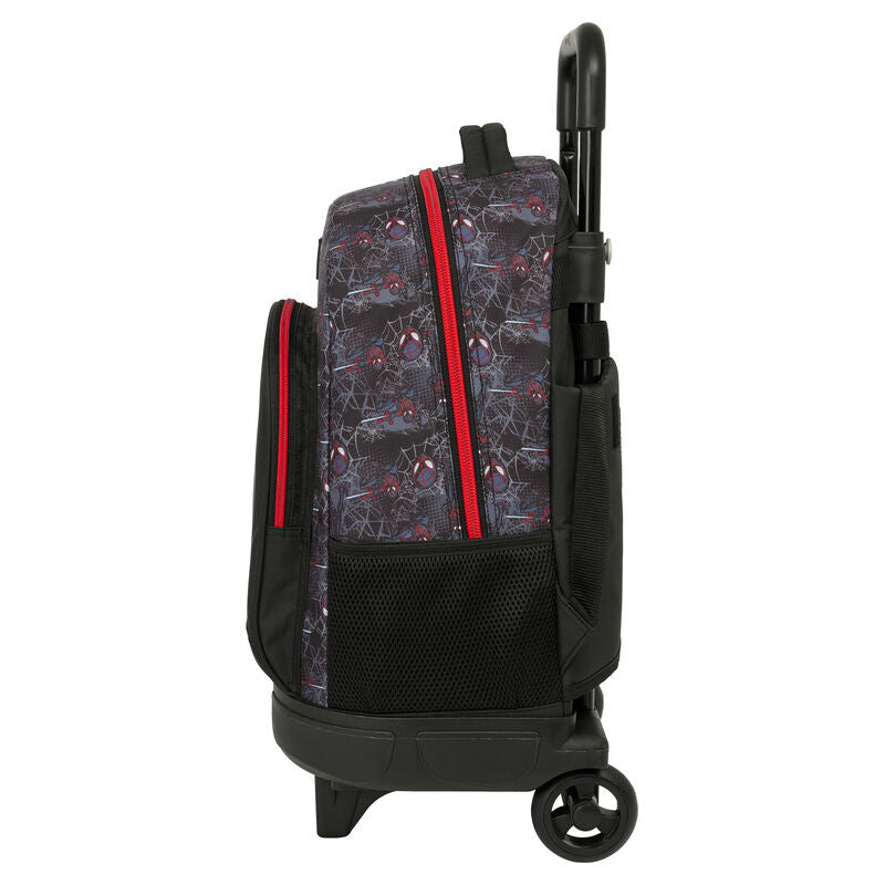 Trolley escolar Spider-Man Miles Morales negro y rojo de 45 cm - 3