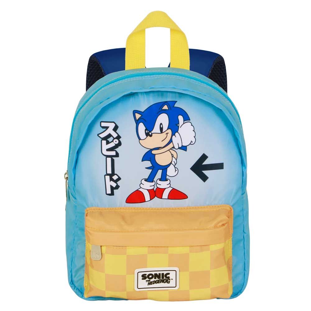 Mochila escolar azul y amarilla de Sonic the Hedgehog - 3