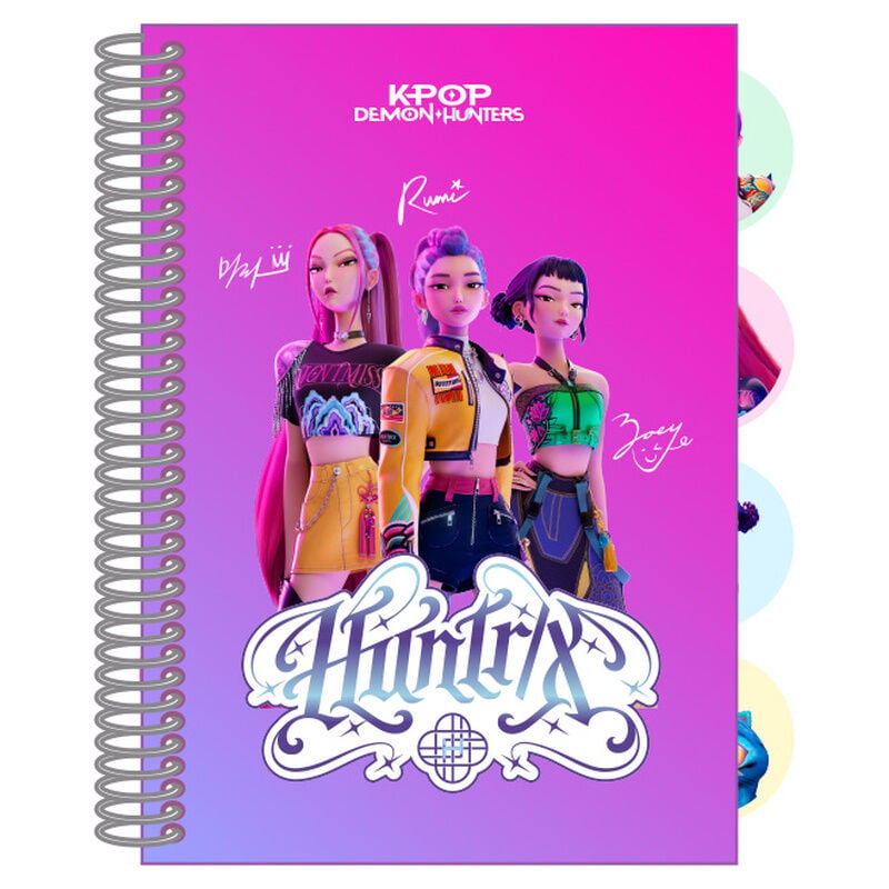 Cuaderno A7 Kpop Demon Hunters SAFTA con guerreras en portada